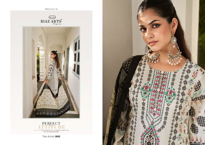 The Artist Vol 2 By Riaz Arts Printed Lawn Karachi Cotton Dress Material Wholesale Shop In Surat
